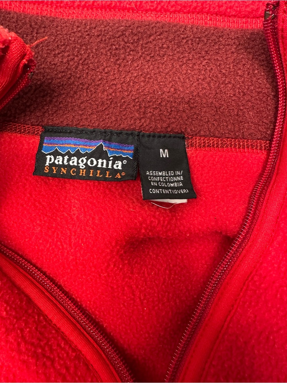 Patagonia Red Men's Full-Zip Fleece Vest M - Picture 4 of 8